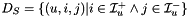 $D_S = \{ (u, i, j) | i \in \mathcal{I}^+_u \wedge j \in \mathcal{I}^-_u \}$